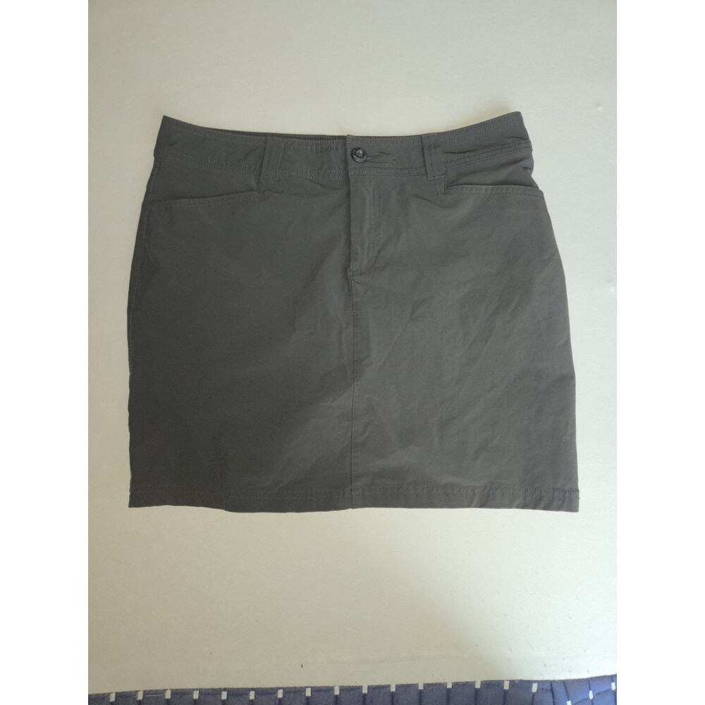 Eddie Bauer Women's Size 6 Gray Skort Hiking Outdoor Stretch Skirt Short 15x16